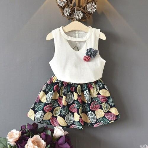 Girls Clothes 2020 New Summer Toddler Girl Clothes Leisure Sling Short-Sleeved T-shirt +Shorts Kid Clothes Girls Clothing Sets