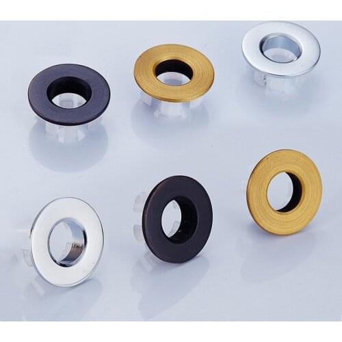 Vidric Bathroom Basin/Sink Overflow Cover,Round Brass Six-foot ring Bathroom Product Basin Tidy Insert Fitting 23mm round hole