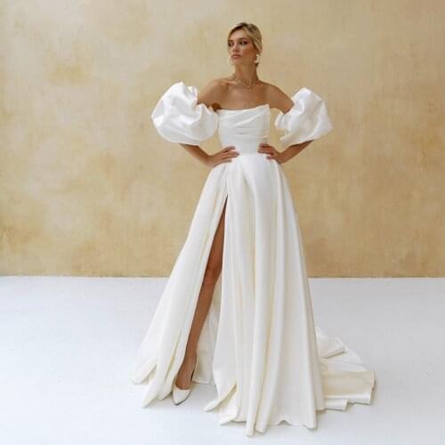 A Line Cap Sleeve Wedding Dresses 2020 Lace Appliques Bride Dress Custom Made Vestido De Noiva Free Shipping Floor Length