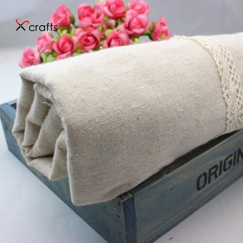 PPCrafts Solid color Cotton Linen Fabric DIY patchwork handmade decorative background