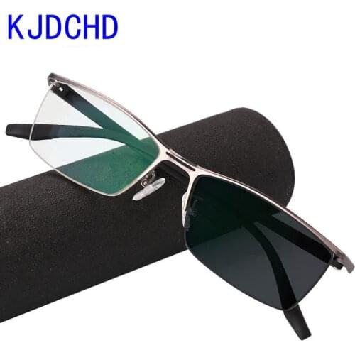 2020 new titanium alloy business men and women sun discoloration presbyopic glasses sunglasses anti-scratch coating lens