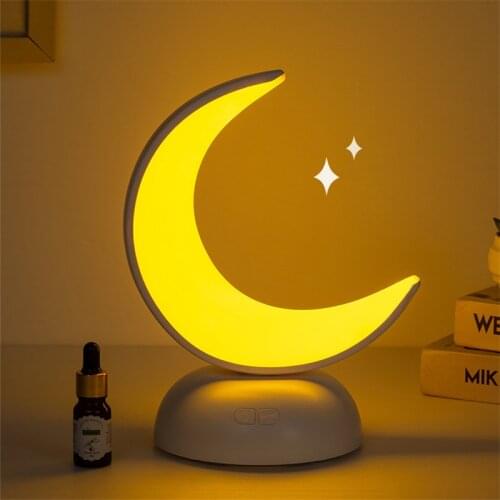 LED Moon Aromatherapy Night Light USB Charging Dimming Atmosphere Table Lamp Desktop Creative Gift Home Decoration Holiday Gift