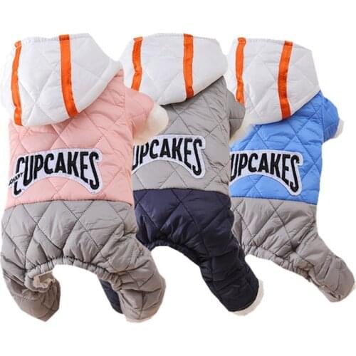Dog Hoodie Winter Pet Dog Clothes Puppy Coat Jacket Cotton Thickening One-piece Jacket Warm Clothes New Arrivel