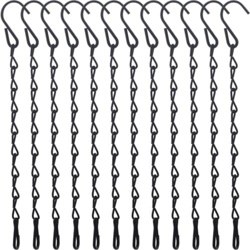 12 Pack 9.5 Inches Hanging Chains, Garden Plant Hangers, for Bird Feeders, Billboards, Chalkboards, Planters, Lanterns, Wind Chi