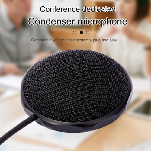 K3 Omnidirectional Microphone Plug Play High-definition ABS Portable USB Desktop Condenser Pickup for Video Conference