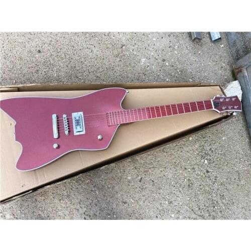 High quality custom metal red 6-string electric guitar can be customized free shipping