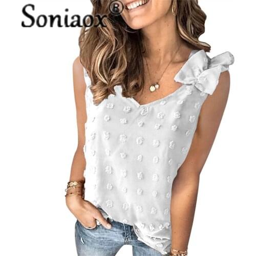 Summer Chiffon Vest T-Shirt Jacquard Pleated Shoulder Strap Shirt Women Big Hair Ball Fold Shoulder Strap T-Shirts Tops Female