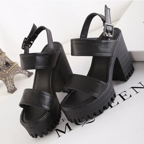 HOKSZVY Womens Sandals for Women and Ladies Platfrom Thick Heel Sandals Shoes Classic High Heel Cool Shoes Open Toe Shoes JXQ