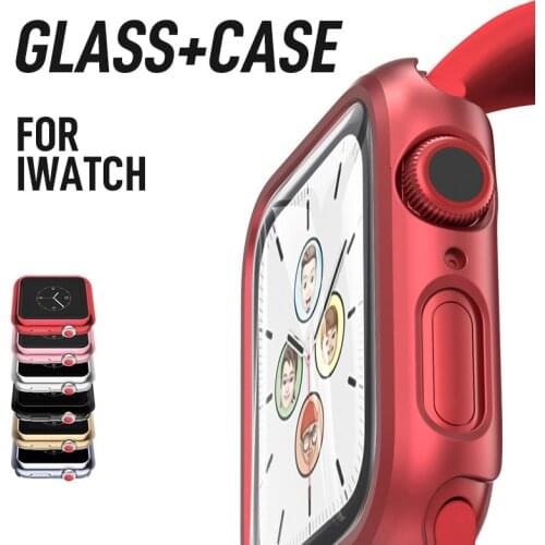 Smart Watch Case Shell Plating Hard PC Protective Case Full Cover Screen Protector For Apple Watch Series 6 5 4 iWatch 40mm 44mm