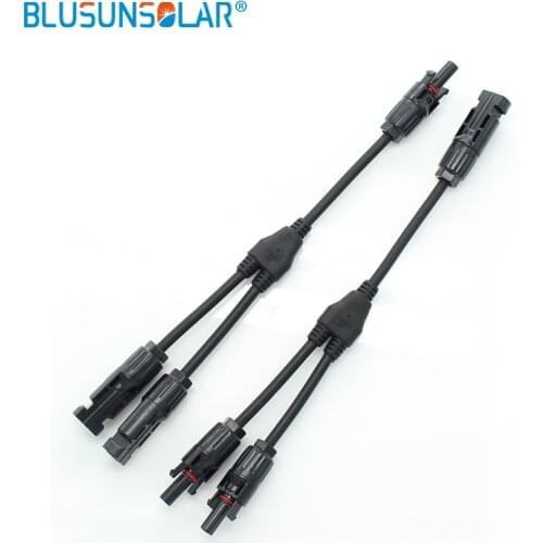1 Piece 1000V/1500V Pv Solar 2 to1 Y Or T Branch Connector FFM or MMF /TUV Standard With 4/6mm2 Solar Cable For Solar System