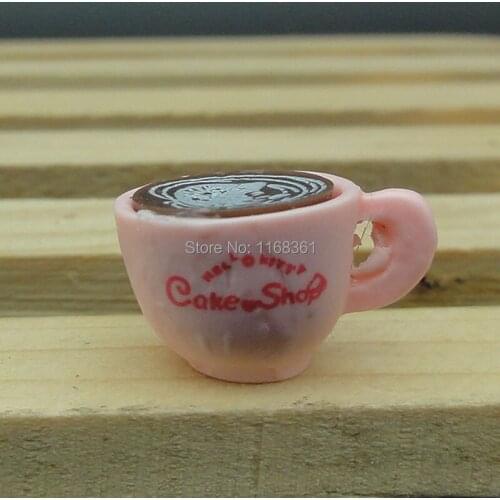 1pcs/lot resin solid Kitty coffee cup 19mm dollhouse Toy diy for Home Decoration Crafts A033-14