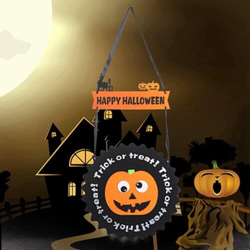 1Pc Felt Fabric Hanging Bat Ghost Pumpkin Shape Hanging Ornaments Party Accessories Halloween Party Decoration Festival Gifts