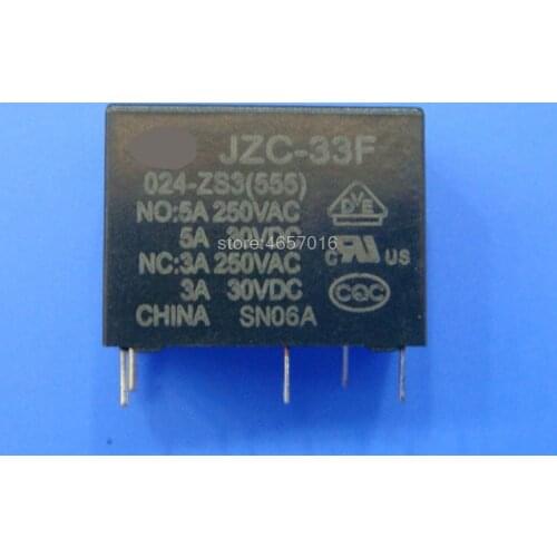 10pcs/lot Relay JZC-33F 024-ZS3 (555) 33F-1C-24V
