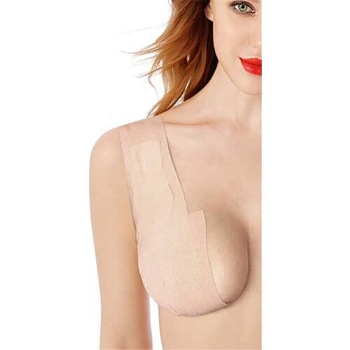 2 Roll Women Invisible Brassy Tape Breast Bra Paste Breast Stickers Disposable Self-Adhesive Breast Pasties Pad Nipple Cover Bra