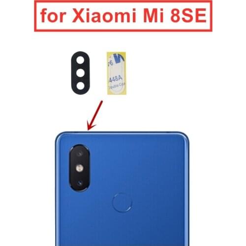 2pcs for Xiaomi Mi 8SE Camera Glass Lens Back Rear Camera Glass Lens Replacement Repair Spare Parts with Glue