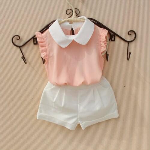 2018 Summer Baby Toddler Teen Children Girls Blouse Chiffon White Sleeveless School Girl Tops And Blouses Shirts For Kids JW3603