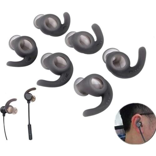 3 Pairs Silicone Earbud Gels Ear Buds Tips Replacement Anti-Slip Ear Hook for JBL T280BT for MEIZU EP51 Sports Bluetooth Headset