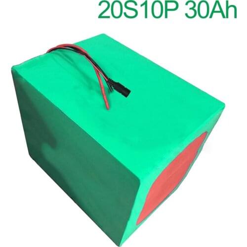 72V 30Ah 20S10P 18650 Li-ion Battery electric two Three wheeled motorcycle bicycle ebike 210*195*140mm