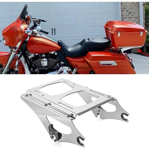 Motorcycle Accessories Black Chrome Detachable Tour Pack Mount Rack For 2009-2013 Harley Davidson Touring