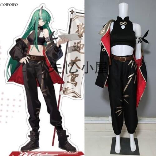 Anime! Arknights Hoshiguma RHODES ISLAND Game Suit Handsome Uniform Cosplay Costume Halloween Party Outfit For Unisex 2021 NEW