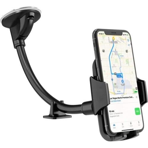 Windshield Car Phone Mount Universal Cell Phone Holder Car Long Arm Holder for iPhone 12