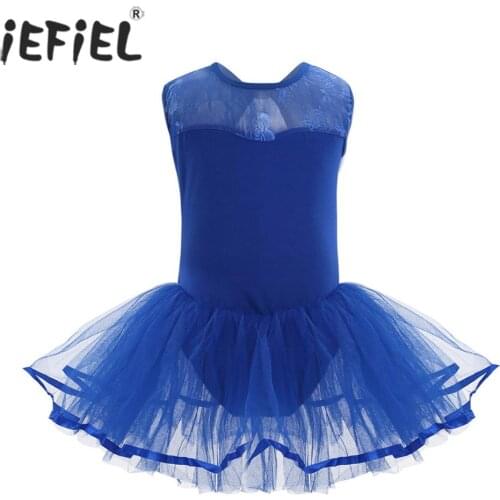 IEFiEL Childrens Ballet Dance Dress Girls Kids Ballerina Costumes Cutout Back Ballet Dancewear Gymnastics Leotard Tutu Dress