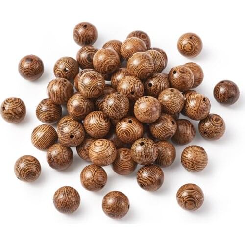 100pcs Round Wood Beads 15mm, Hole: 1.8mm for jewelry making DIY bracelet necklace accessories