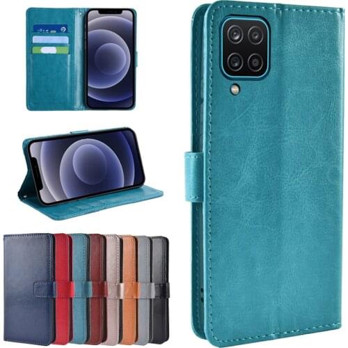 Case For Samsung A12 Nacho Vintage Leather Flip Cover for Samsung Galaxy A12 Nacho Case Galaxy A 12 SM-A127F Wallet Card Fundas