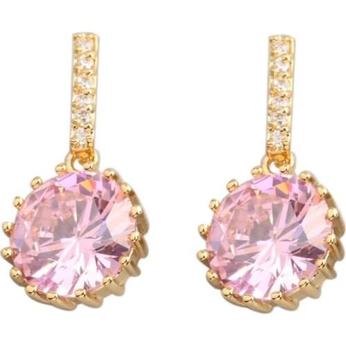 Marvelous Pink Kunzite 10*10mm Semi-precious Cool For Womens Stud Earrings ED0486