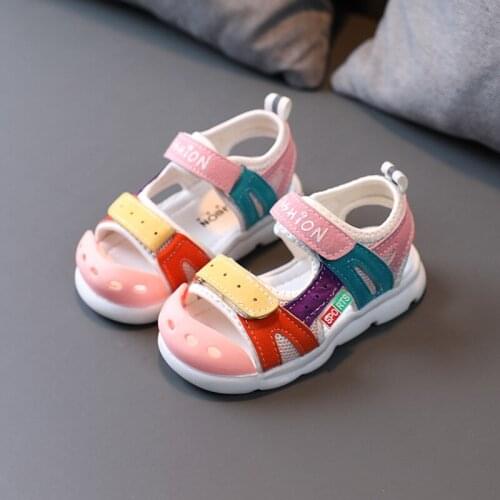 Kids Shoes 2021 Summer New Boys Girls Fashion Beach Sandals Sports Outdoor Toddler Soft Flats Non-slip Baby Shoe E934