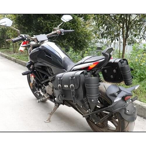 For ZONTES ZT310V Right & Left Motorcycle Side Saddle Bag with Mounting Bracket Rack ZT 310V