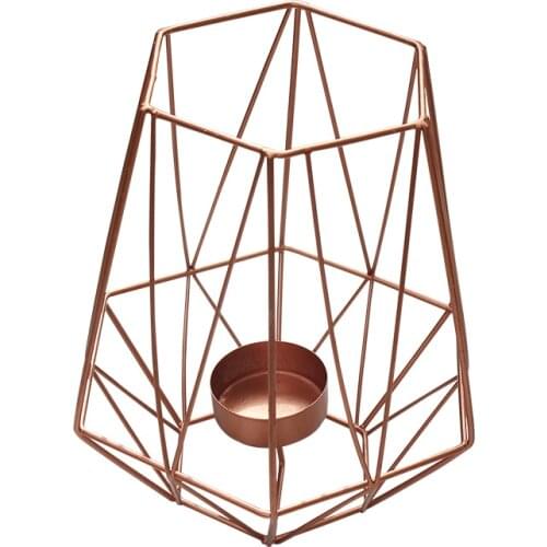 Geometric Minimalist Candlestick Golden Metal Creative Candlestick Modern Fashion Bogoir Mariage Wedding Decoration DD60ZT