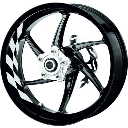 Gp Flag Reflective White [Grey] Inner Rim Strip Sticker CinarExtreme