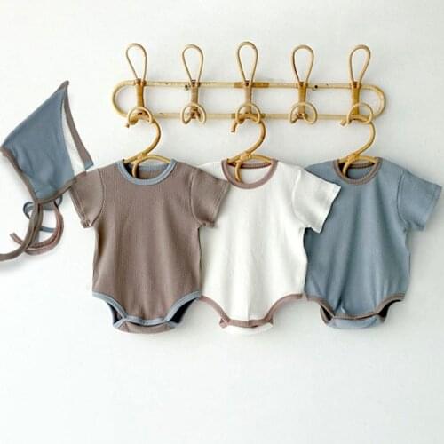 Newborn Baby Bodysuit Summer Boy Clothing Twins Fashion Girls Boy Clothes Jumpsuit New Born Clothing Suit Cotton 0-24M Body Bebe