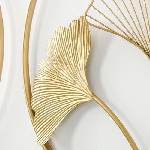 Wall Decor Display Lobby Gold House Wrought Iron Interior Bedroom And Living Room Frame Art Hanging Flower Metal Home Wall Decor