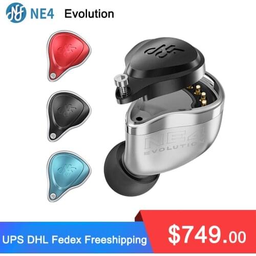 NF AUDIO NE4 Evolution 4BA Earphones HiFi Earphone with Replaceable Frequency Dividing Faceplate IEMs