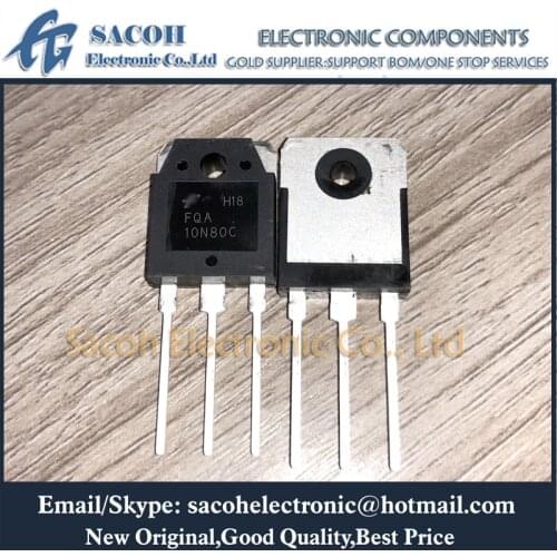 New Original 10PCS/Lot FQA10N80C FQA10N80 or SSH10N80A SSH10N80 10N80 TO-3P 10A 800V Power MOSFET Transistor