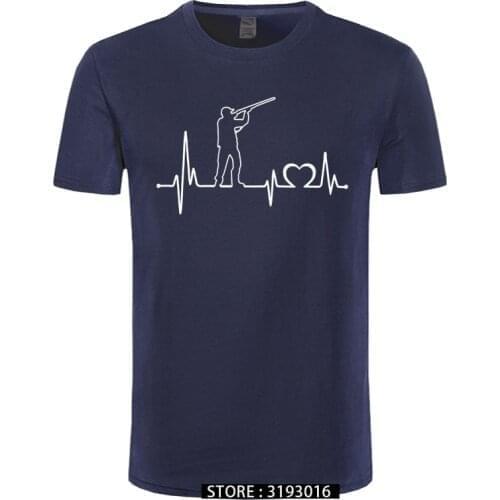 Hunting Heartbeat Harajuku Casual Tee Shirt 2020 Newest Fashion Browning Ruger Mossberg Mens Tops T Shirt EU Plus Size