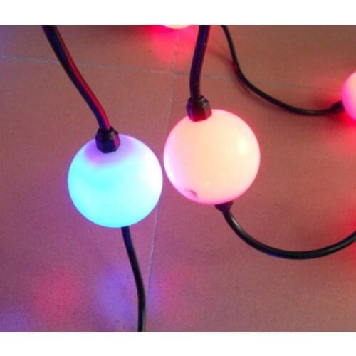 50mm diameter full color ball type led pixel module, pixel node,DC12V input,3pcs 5050 RGB+WS2811