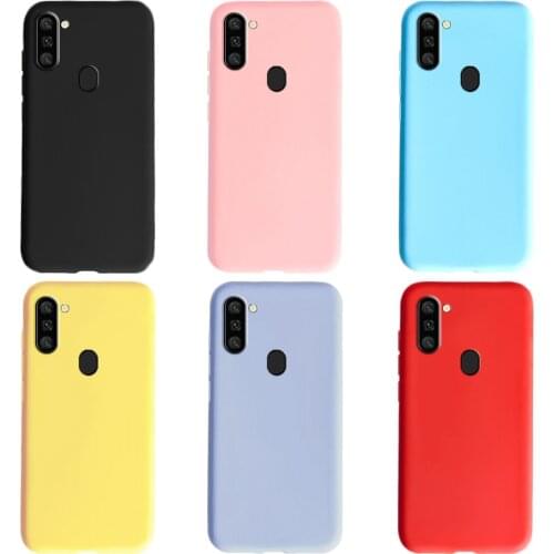 Silicone Case For Samsung Galaxy A11 A 11 Solid Candy Soft Covers For Funda Samsung A11 A01 A015 A10 A10S A 10 A105 Cases Bumper
