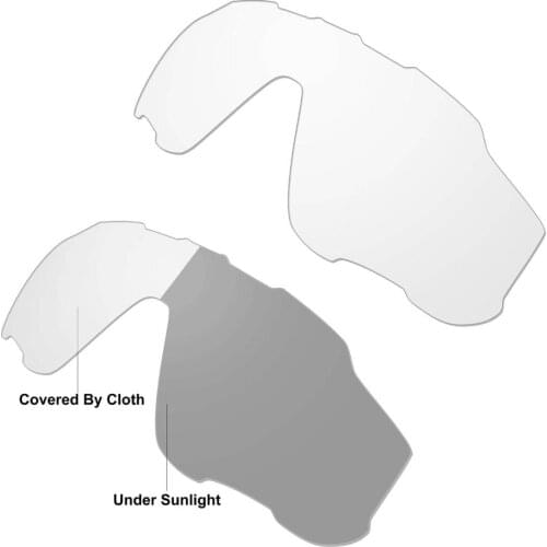 HKUCO Transprent/Photochromic 2 Pairs Replacement Lenses For Oakley Jawbreaker Sunglasses Increase Clarity