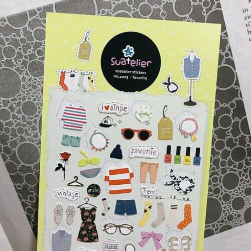 Sonia Favorite Girls Clothes Stickers Suatelier Scrapbooking Cutting Die Journal Diary Decorative Hobby Craft INS Style