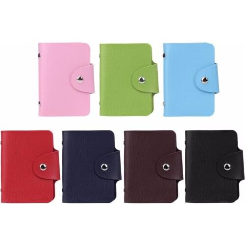 THINKTHENDO Fashion Women Men Pocket 24 Cards ID Credit Card Holder Case Purse Business Wallet Hold Up 24 credit cards