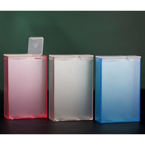 Ultra thin 20pcs Sticks Cigarette Case Transparent plastic personality creative anti-pressure Smoking Accessories Gadget Gift