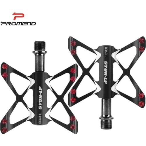 PROMEND Non-slip Mtb Pedals Bearing Mountain Bike Pedals for Bicycle Aluminum Alloy Ultralight Cycling Pedals Bike Accessories