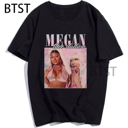 Megan Thee Stallion Vintage 90s Unisex Tshirt Hip Hop Vintage Shirt New Summer T Shirt Men Woman Cotton Tshirt Loose Casual Top