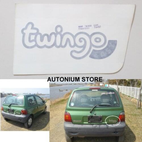 1 Pc Rear Tailgate Badge Logo Sticker Monogram Twingo Easy for Renault Twingo 7700412251