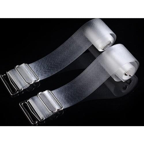 1.8 CM Women Metal Buckle Non Slip Elastic Bra Straps Adjustable Invisible Bra Strap Shoulder Belt Breast Accessories