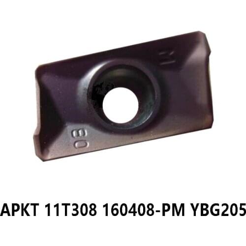 10pcs Original APKT11T308-PM APKT160408-PM YBG205 APKT 11T308 160408 APKT11T3 Carbide Inserts Lathe Cutter Milling Cutting