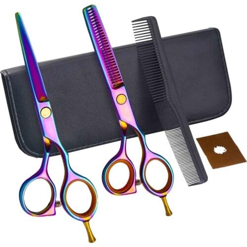 5.5 Inch Stainless Steel Professional Salon Hair Cutting Thinning Shears Barber Set Hairdressing Scissor